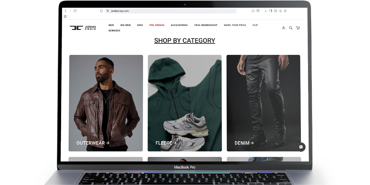 Jordan Craig homepage running a Quikly campaign